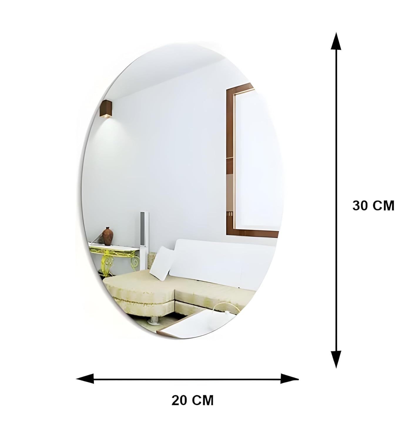 Oval Mirror sticker for wall,bathroom and kitchen