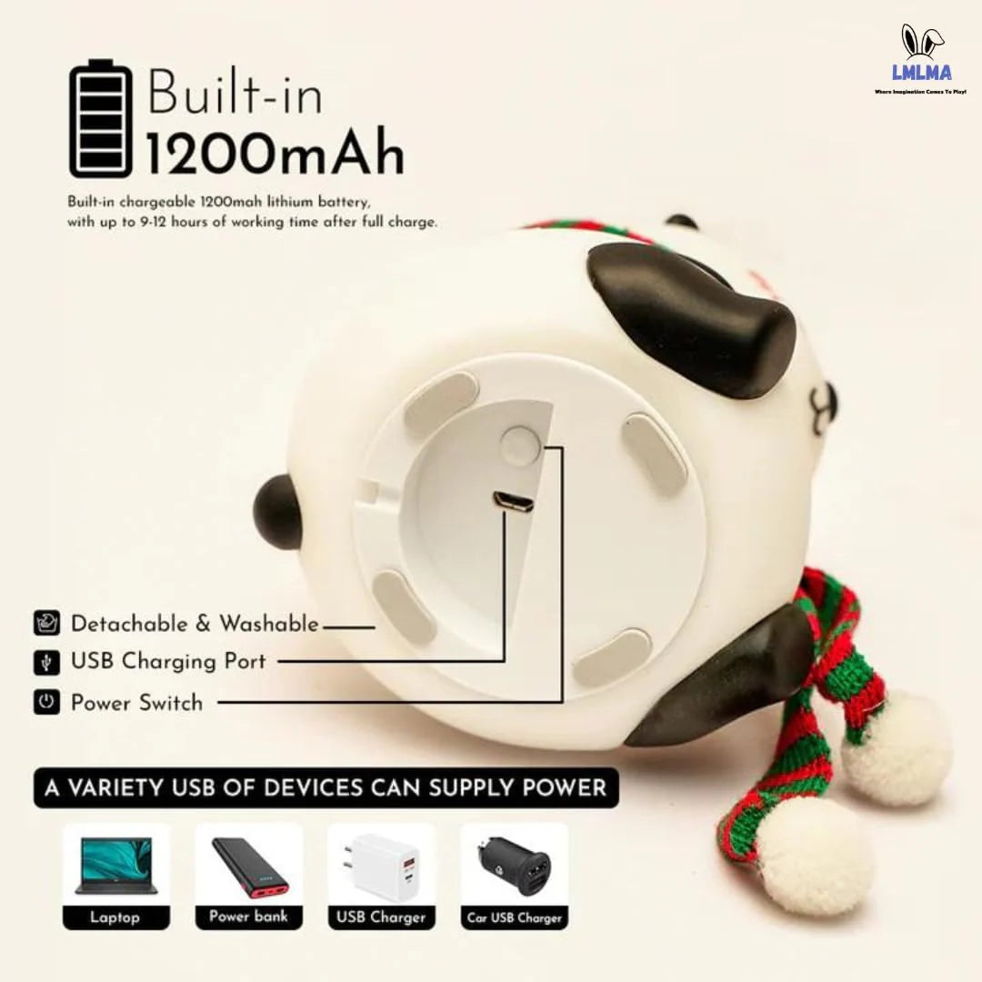 panda night light lamp