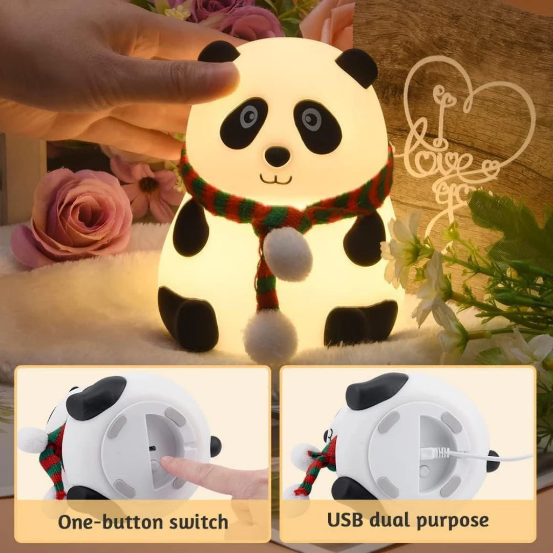 panda night light lamp