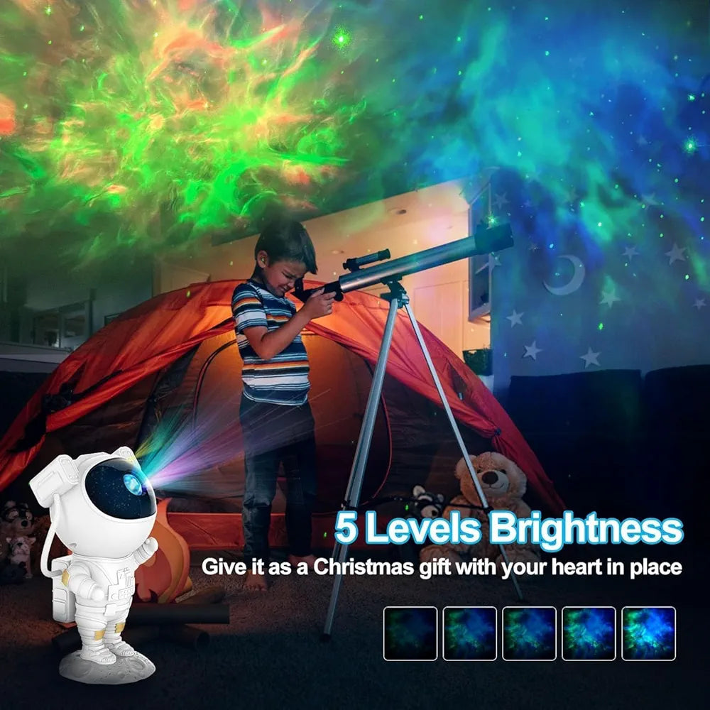 Astronaut Light Projector – 360° Galaxy Star Projector with Timer & Remote Control, Ideal for Bedroom Ceiling, Home Decor, and Parties (Corded Electric