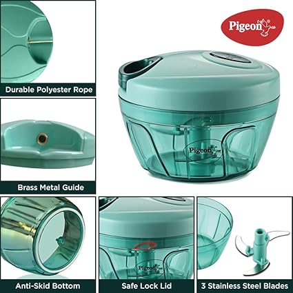 Mini handy and chopper with 3 blades for effortlessly chopping vegetables and fruits for your kitchen
